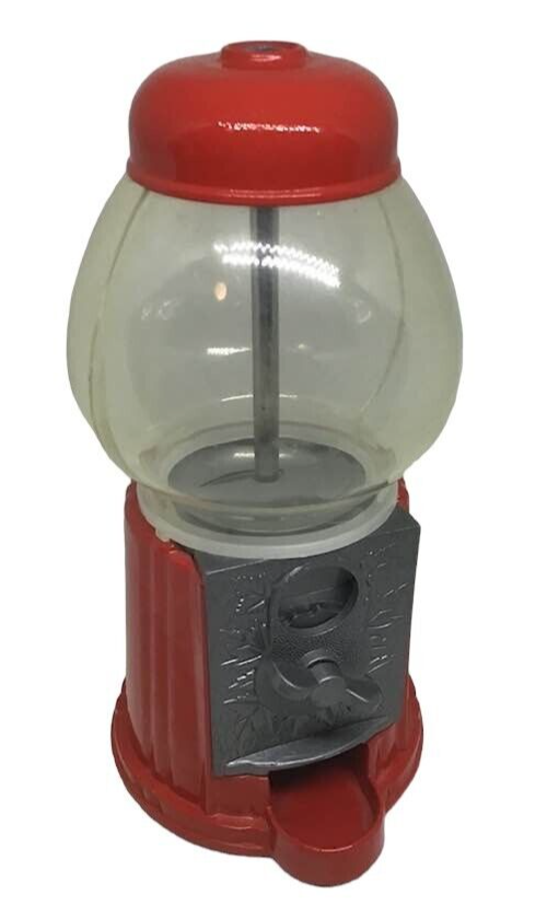 Candy Gumball Machine Retro Look Metal Red No Need For Coins 9