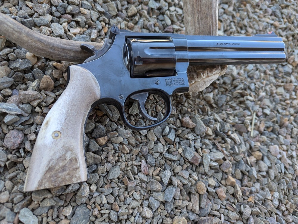 Smith and Wesson K and L Frame Grips Square Butt S&W Elk Antler Made in USA