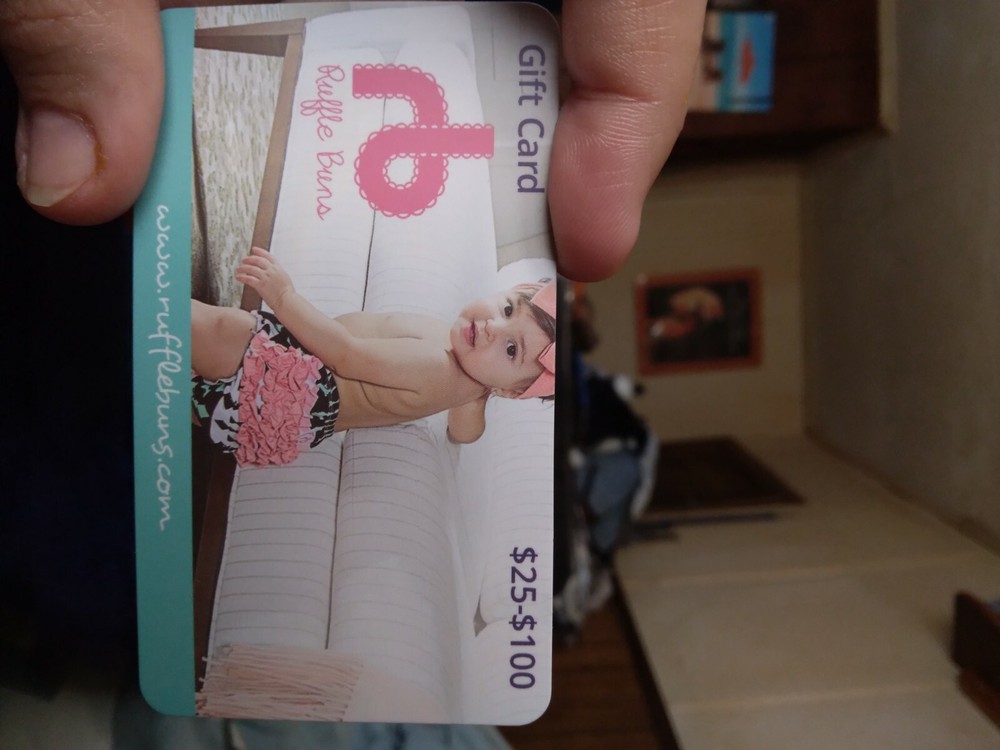 RuffleBuns gift card perfect for baby showers and birthdays-image