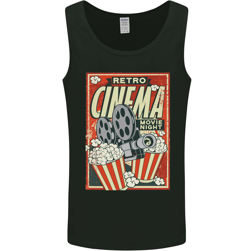 Retro Cinema Movie Night Films & TV Mens Vest Tank Top