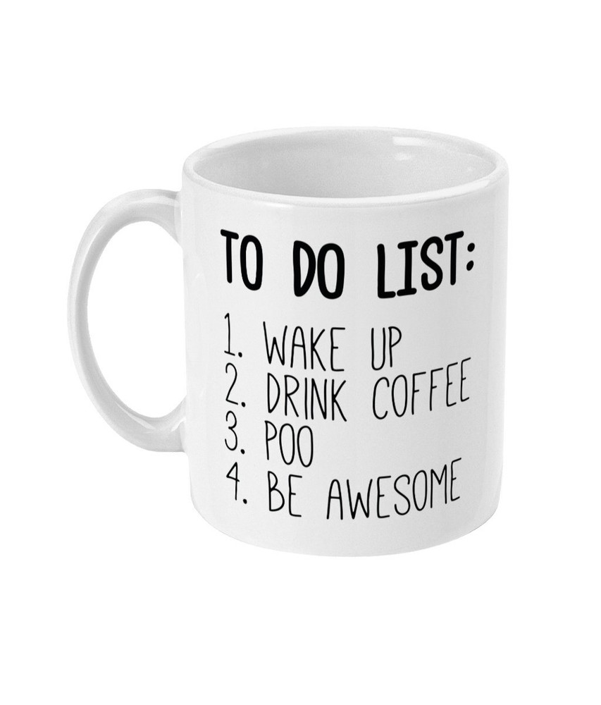 Funny To Do List Joke Mug Gift For Colleague Or Workmate Silly Coffee Cup