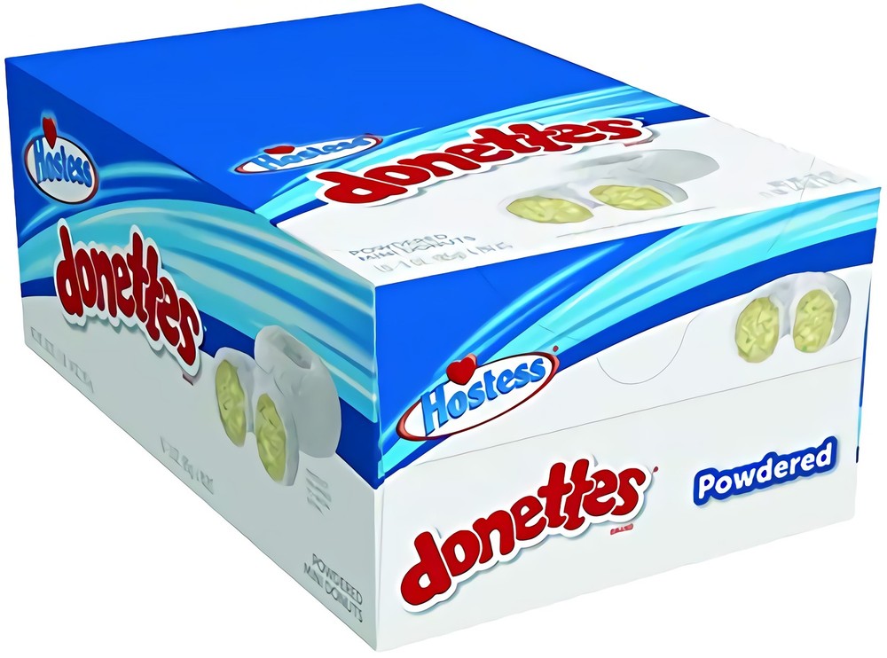 Hostess Powdered Sugar Donettes Mini Donuts 10-Pack 3oz  