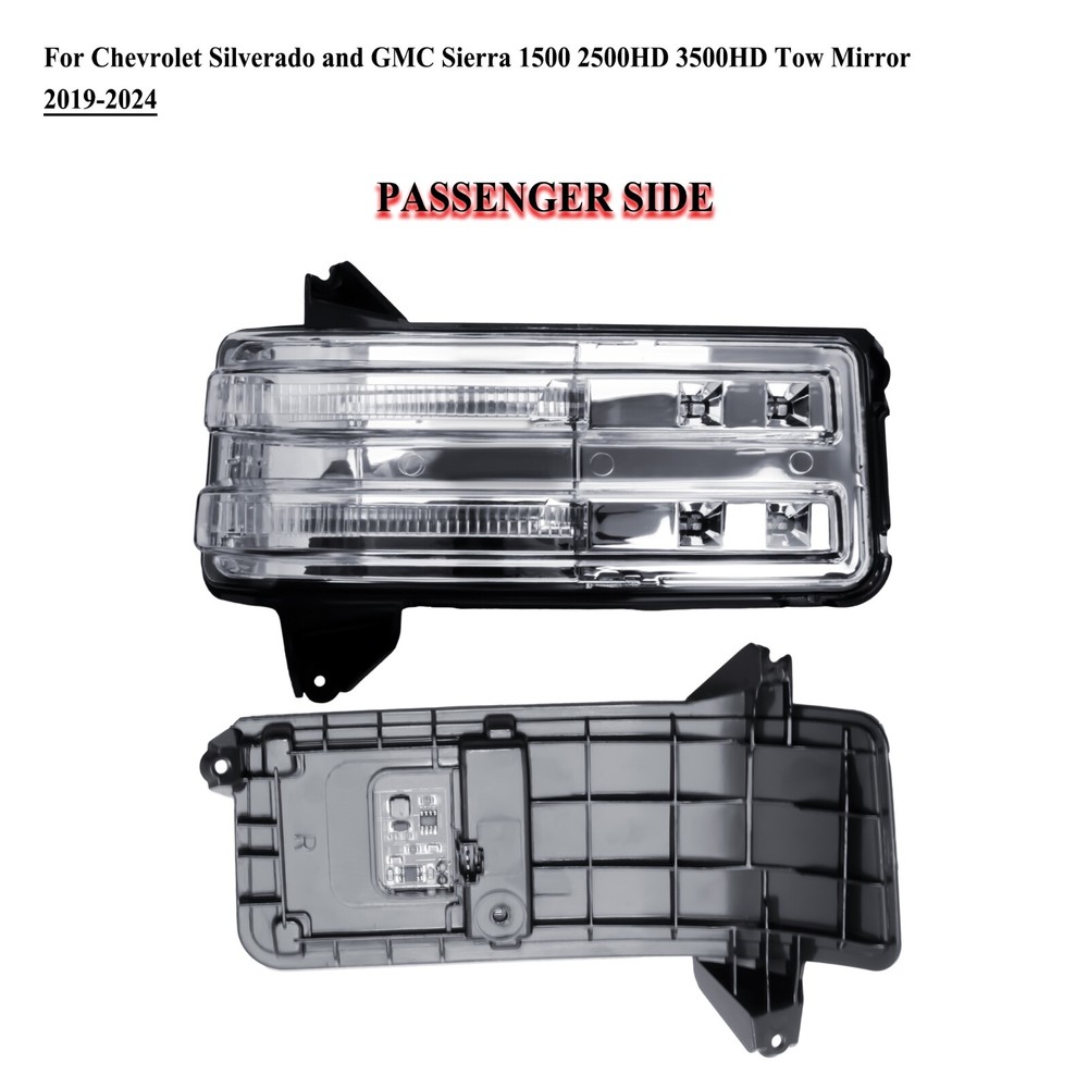 Right Side Tow Mirror Signal Light with Spot for 19 to 25 Silverado GMC Sierra