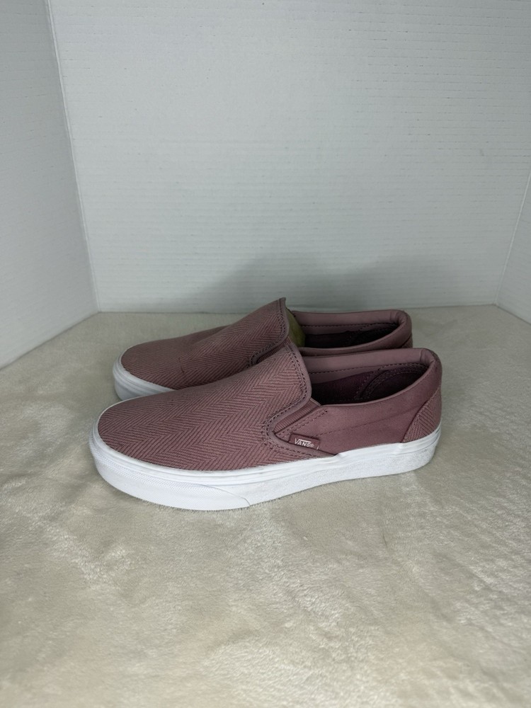 VANS Classic Slip On Herringbone Nostalgia Rose women’s 8.00 Shoes Sneakers