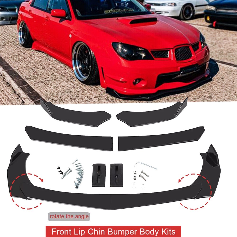 Glossy Black Front Bumper Lip Splitter for Subaru Impreza Wagon