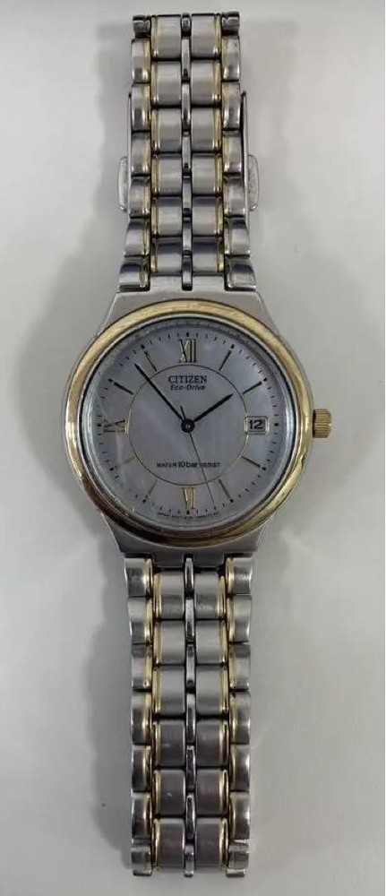Citizen Eco-Drive Gold-Tone Solar Watch with Date Display