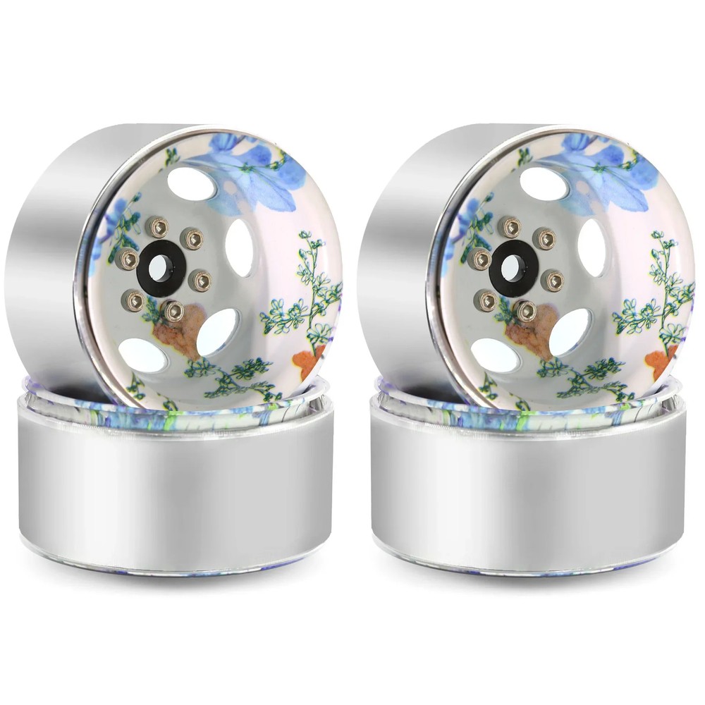 1.9''Metal Beadlock Wheel Rims with Negative Offset for 1/10 RC Axial SCX10 TRX4