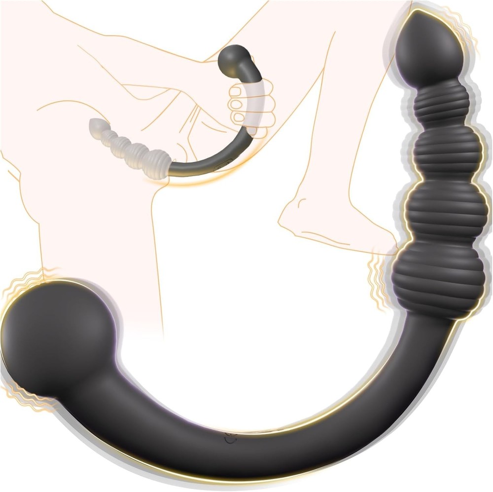 Double Ended Massage Wand Beads Dildo Double Penetration G Spot Stimulate Fetish