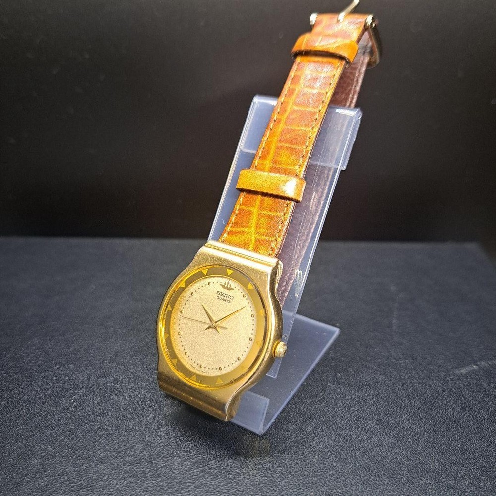 Seiko Gold-Tone Men's Dress Watch with Stainless Steel Band