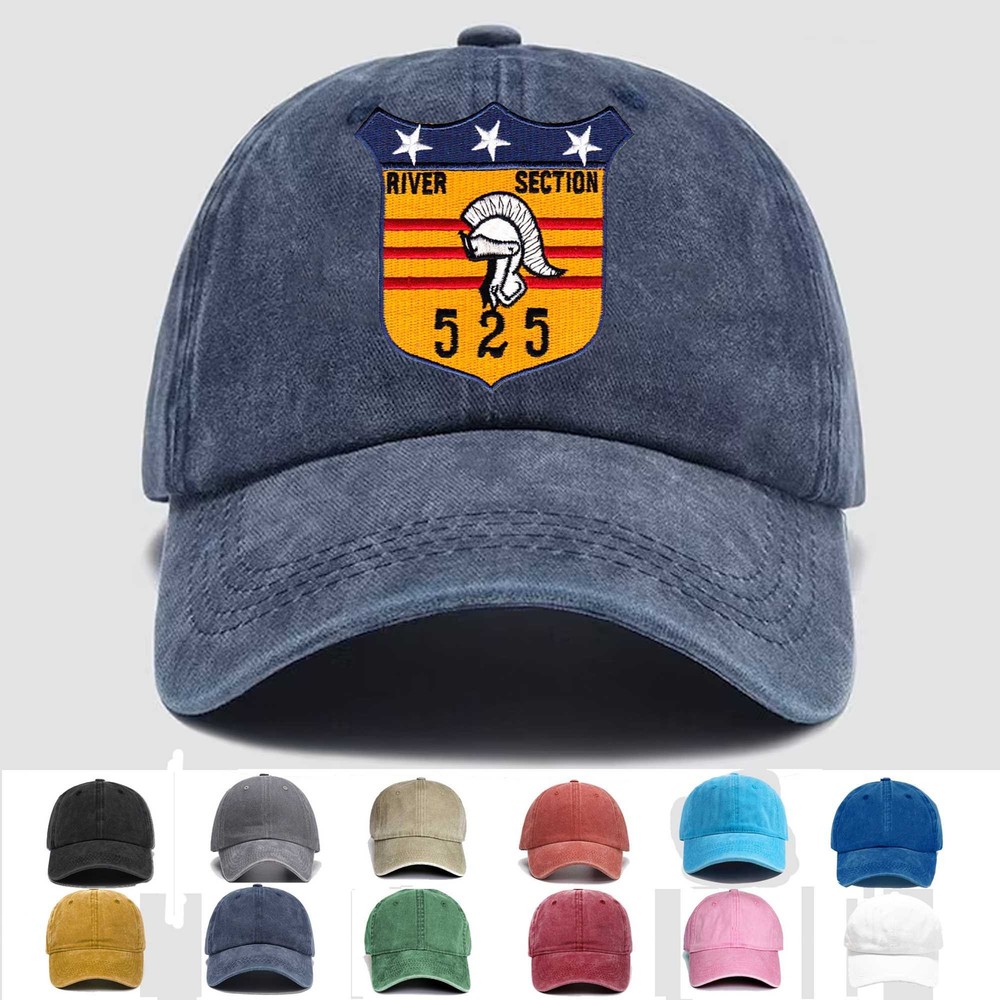 Custom Embroidered Hat Rivsec 525 River Patrol Section, Veteran Cap, Trucker Hat