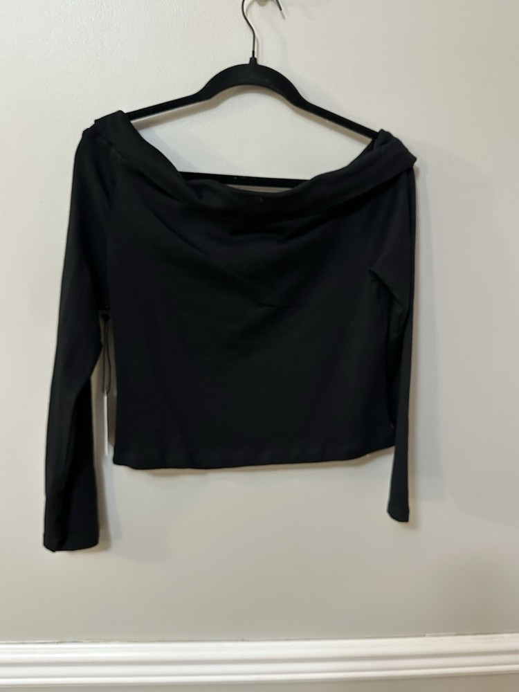 Urban Rebel Women’s Off The Shoulder Black Long Sleeve Top Size XL