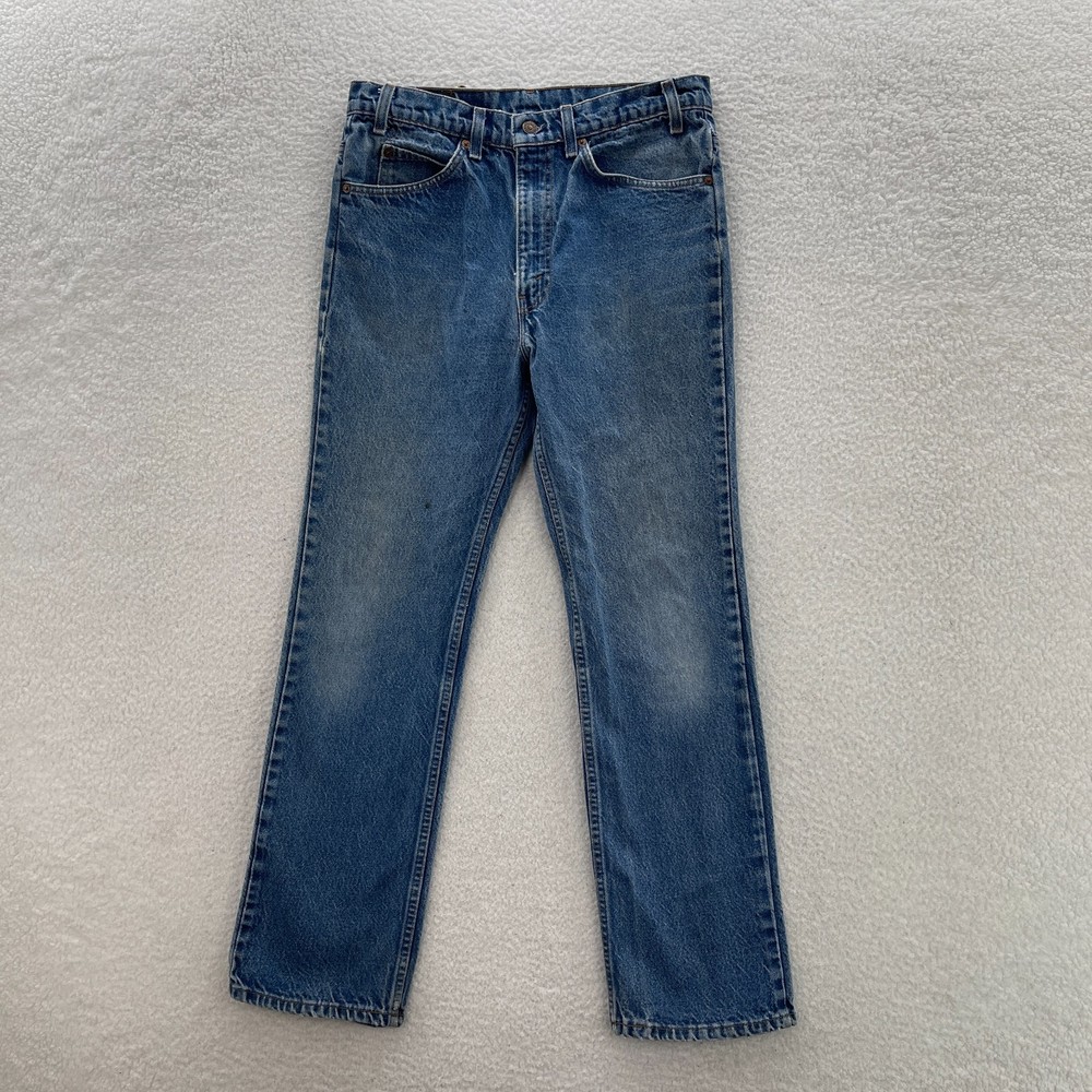 Vintage Levis 517 Jeans Mens 34x32 (FITS 32x30) Blue 80s Bootcut Faded USA Made