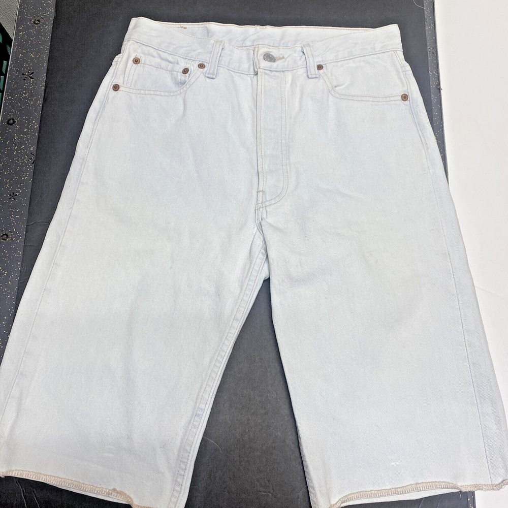 VTG Levi’s 501 Mens Button Fly Denim 13” Shorts Size 30 Very Light Made In USA
