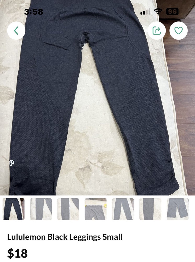 Lululemon Dark Gray Tight Leggings Size Small
