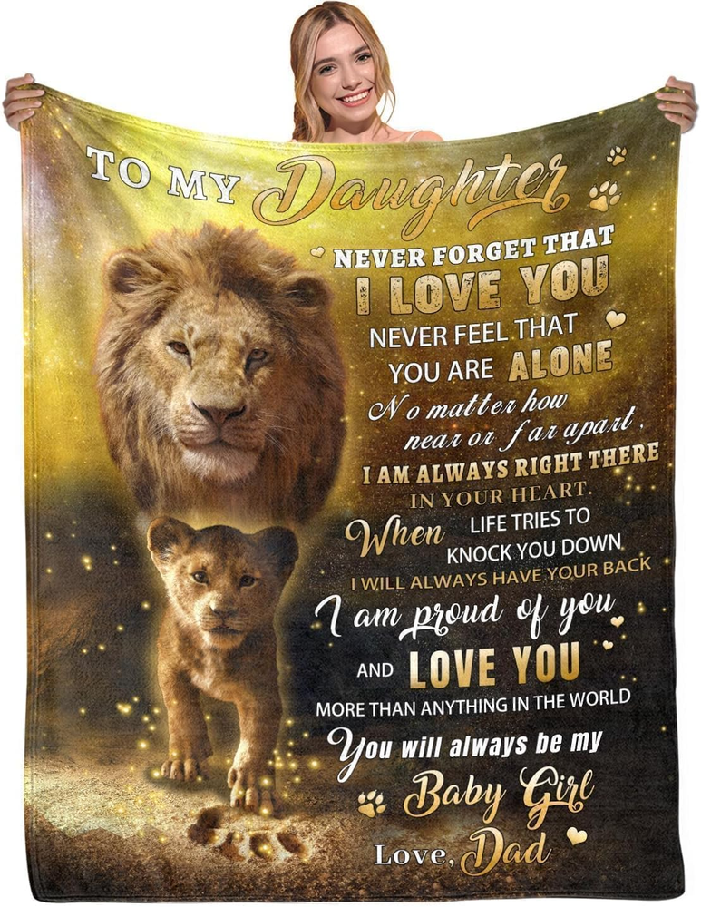 Valentines Day Gift for Daughter, Daughter Gift, to My Daughter from Dad Blanket-image
