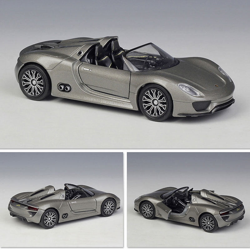 1/36 Scale Porsche 918 Spyder Diecast Metal Alloy Toy Car for Boys Gift