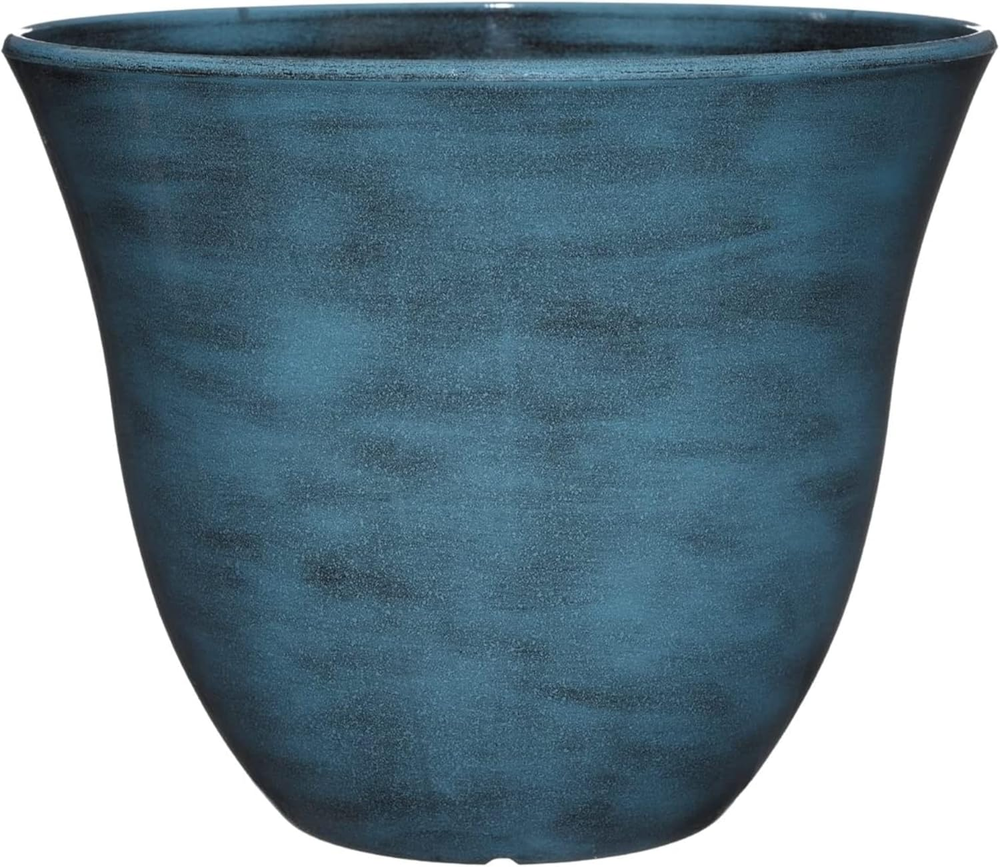Honeysuckle Resin Flower Pot Planter, Blue Jean, 13