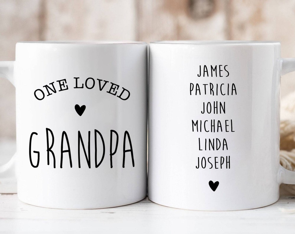 One Loved Grandpa Mug Grandpa Gift Presents For Grandpa Gift From Grandkids Gran