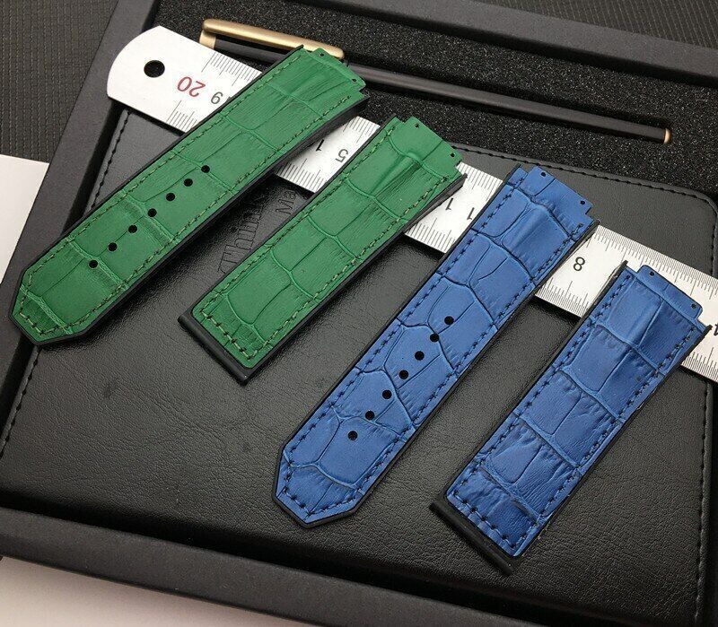 29*19mm Strap For Hublot King Power Series Bracelet Leather Watchband & Tool