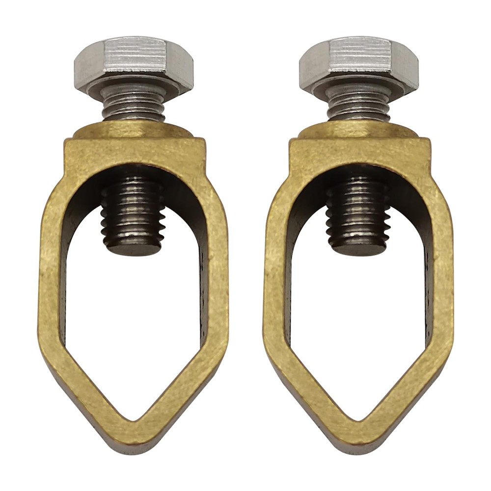 2 PCS Copper Ground Rod Clamps Grounding Clamp Direct Burial for 5/8 inch
