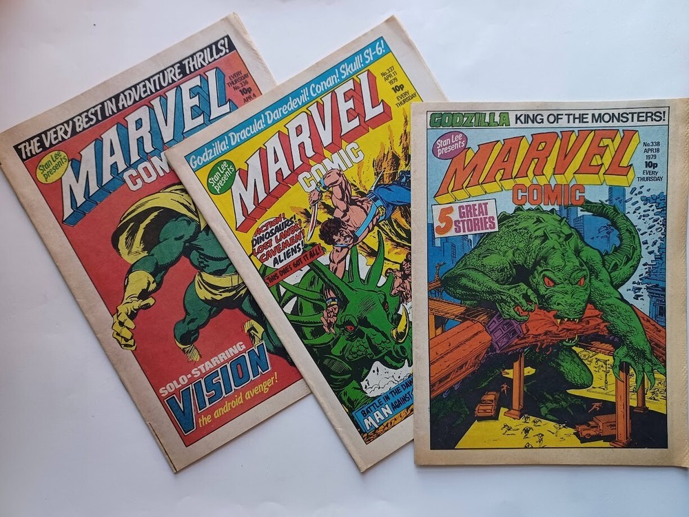 Marvel UK 1979 Godzilla Weekly Comics Bundle Issues 336 337 338