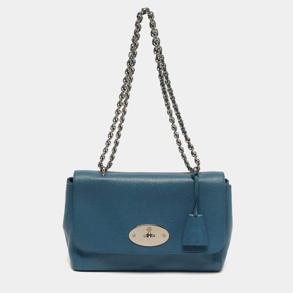 Mulberry Lily Medium Blue Leather Shoulder Bag