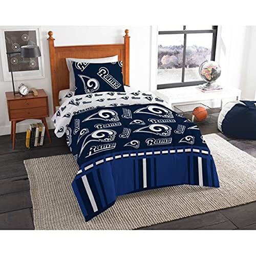 Northwest NFL Los Angeles Rams Rotary Bed In A Bag Set, Twin