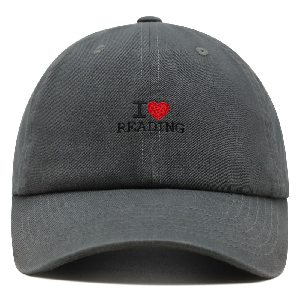 JPAK I Heart Reading Book Lover Design Premium Dad Hat Unisex Cotton Adjustable