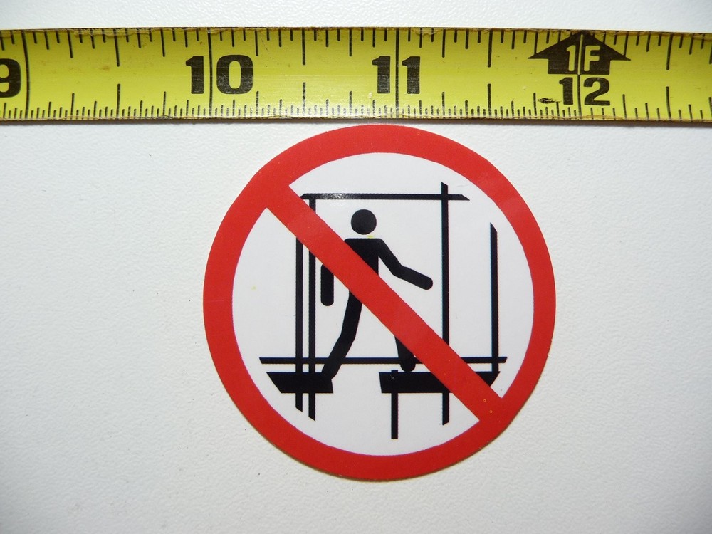 Prohibited Incomplete Scaffolding Job Site Safety Decal Sticker