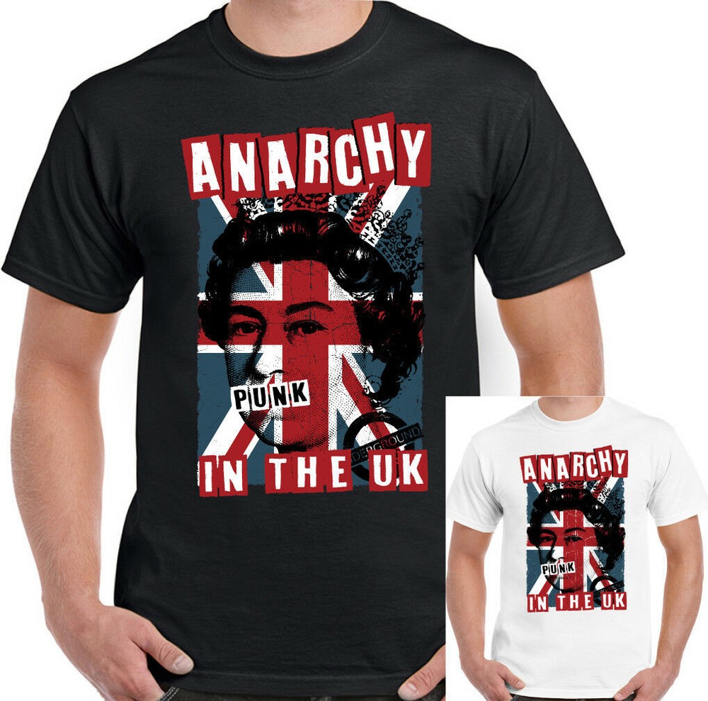 ANARCHY IN THE UK T-SHIRT Mens Punk Rock Union Jack Clash