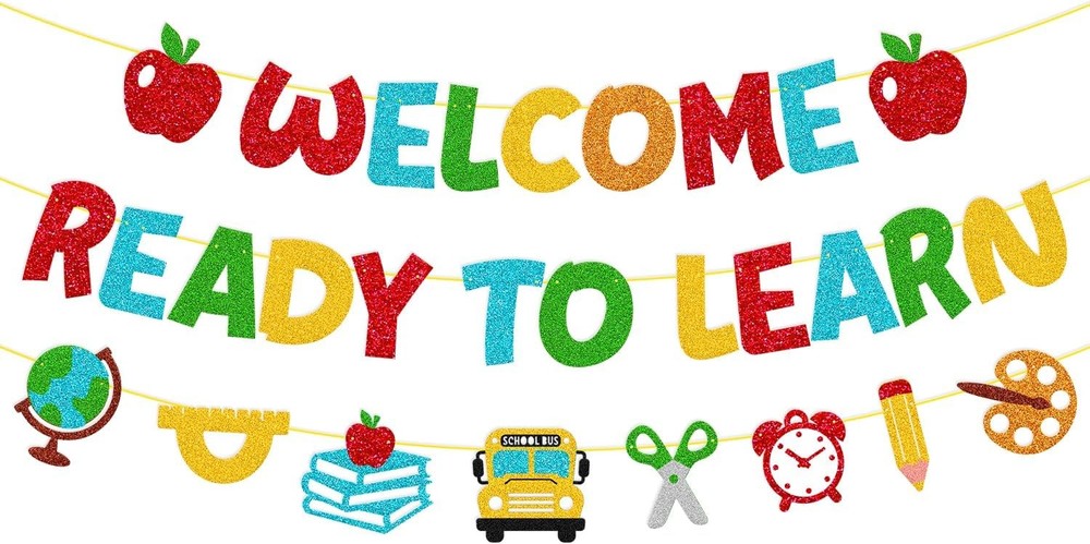 Ready to Learn Welcome Back to School First Day Banner
