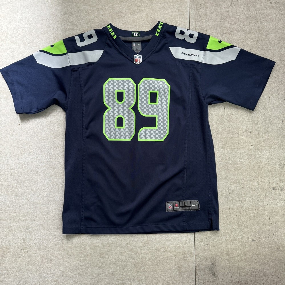Nike On Field NFL Seattle Seahawks Doug Baldwin #89 Youth Blue Jersey Sz L 14/16