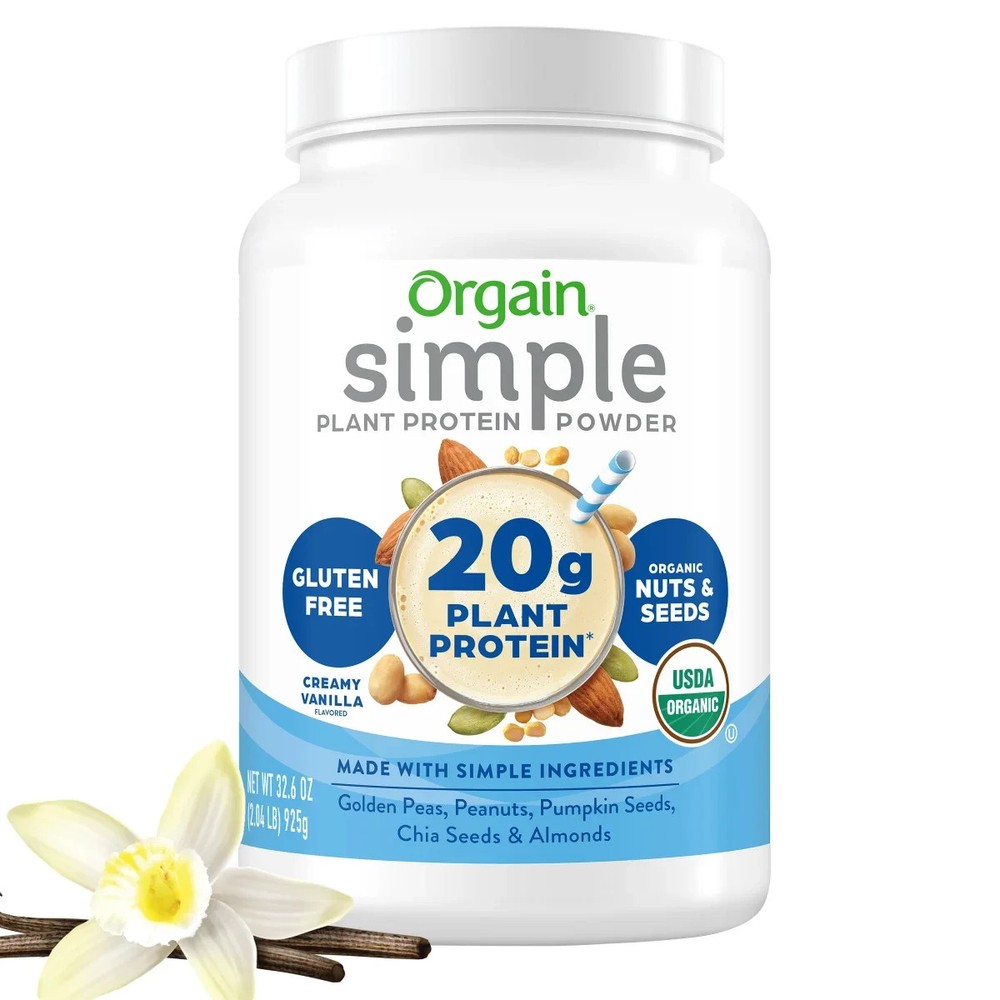 Orgain Organic Simple Plant Protein Powder Vanilla 32.6 oz