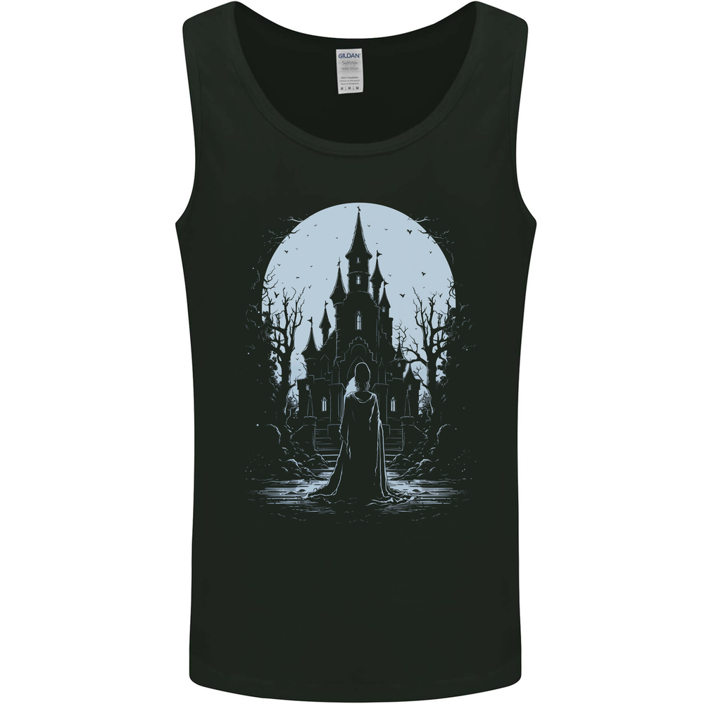 A Fantasy Haunted House Halloween Spooky Mens Vest Tank Top