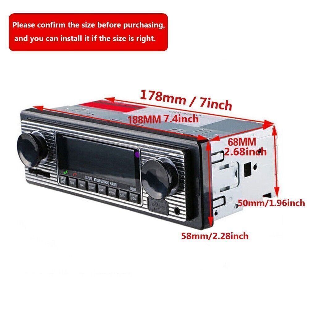 Car Auto 4-Channel Digital Bluetooth USB/SD/FM/WMA/WAV Radio Stereo MP3 Player