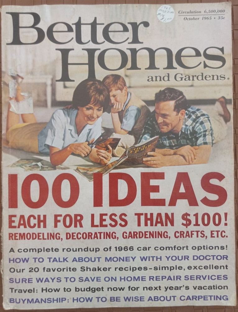 Better Homes and Gardens 100 Ideas Magazine October 1965 Issue