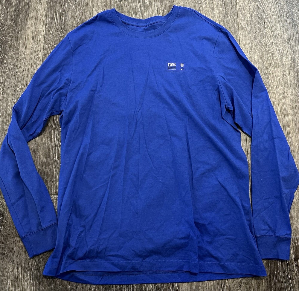 Nike USA Soccer Blue Long Sleeve Ignite XL Loose Fit T-Shirt