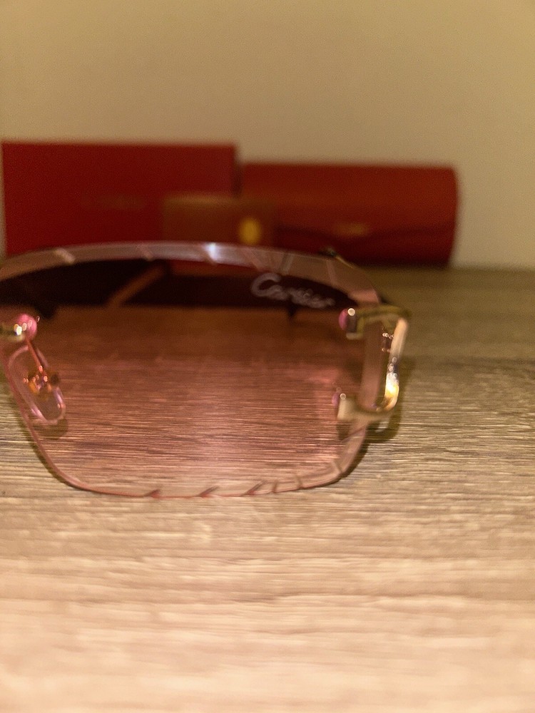 Carter C-Decor glasses pink lens brand new with accessories and dust protector