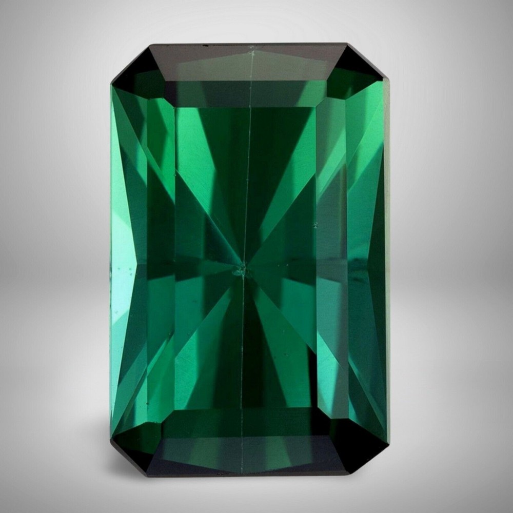 Vivid Green Tourmaline Octagon Cut Gemstone 6mm 1 Carat Jewelry