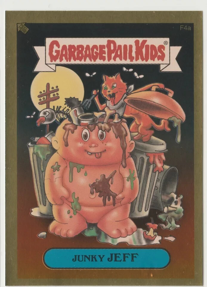 Junky Jeff F4a Gold Foil Garbage Pail Kids GPK 2004 ANS2 Series 2