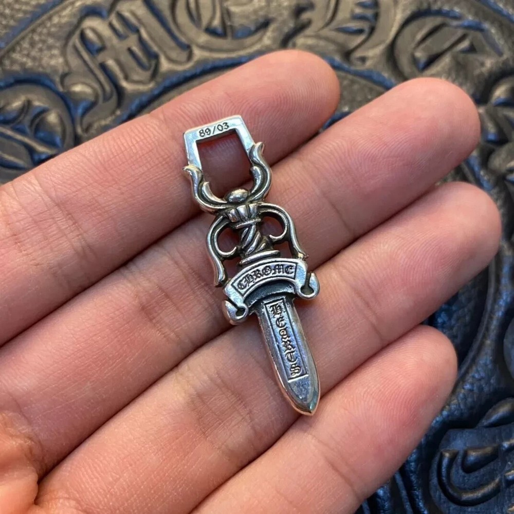 Chrome hearts sterling silver dagger pendant