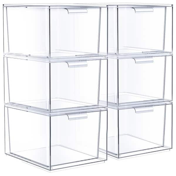 Sorbus Stackable Clear Acrylic Makeup Drawer Organizer for Vanity MUP-DW6-S