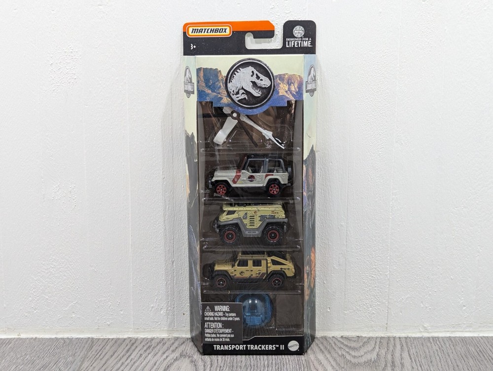 Matchbox Jurassic World Transport Trackers II Set Of 5!