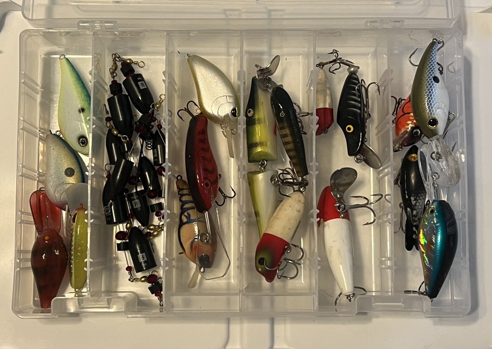 Plano Tackle Box Full Of Vintage And Custom Crankbait Fishing Lures Huge Lot