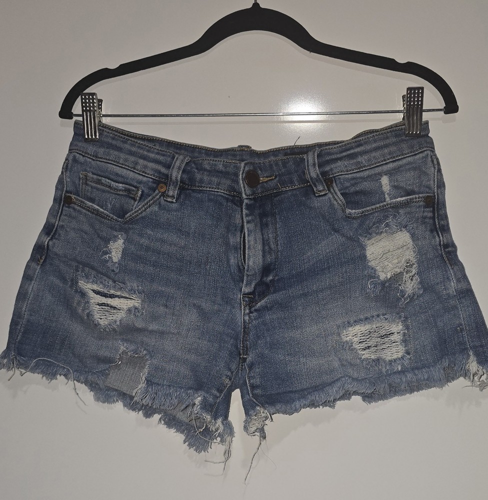 BLANK NYC BlankNYC Womens The Fulton Distressed Denim Shorts - Sz 27