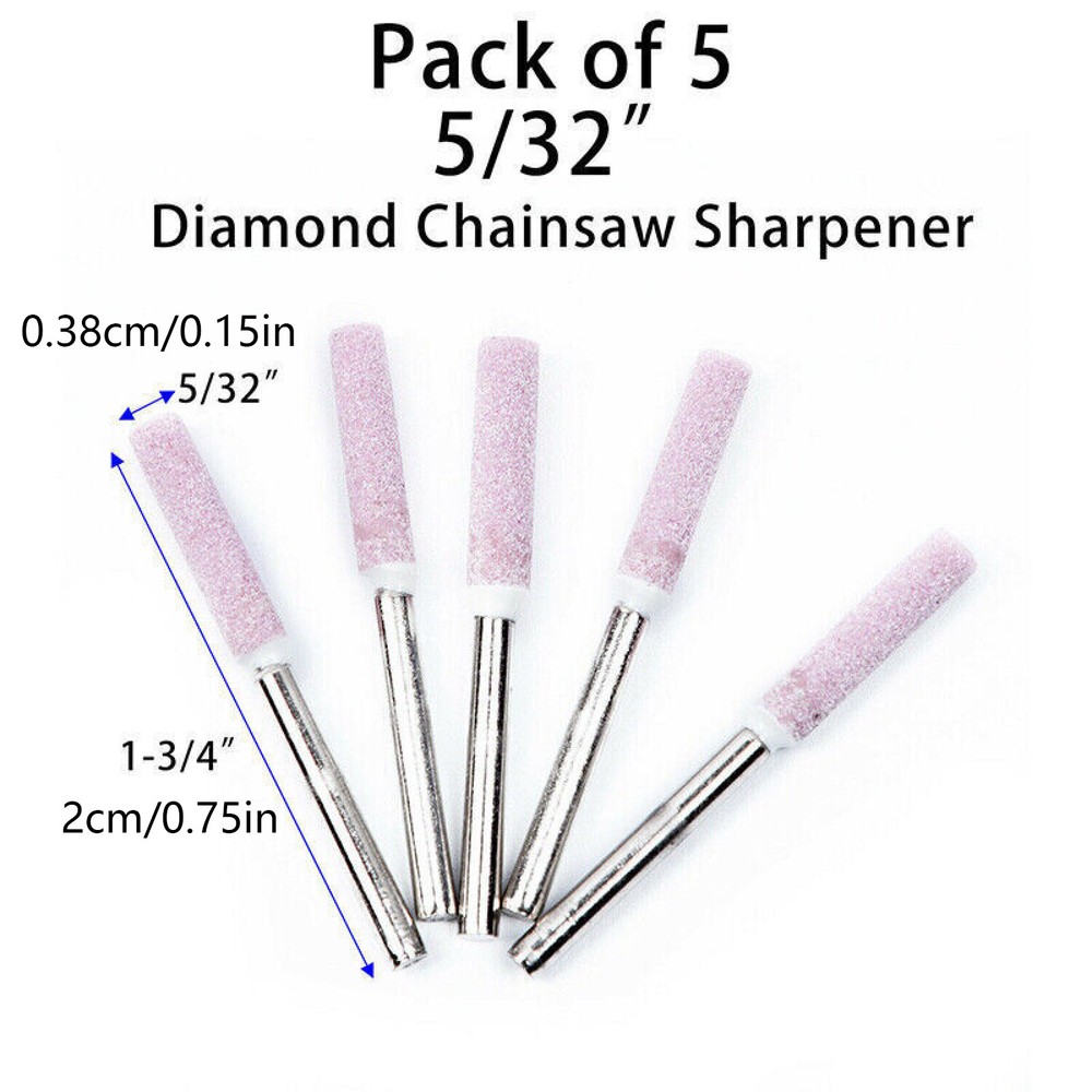 5Pcs 5/32 Diamond Chainsaw Sharpener Bits for Craftsman Rotary Drill Tools