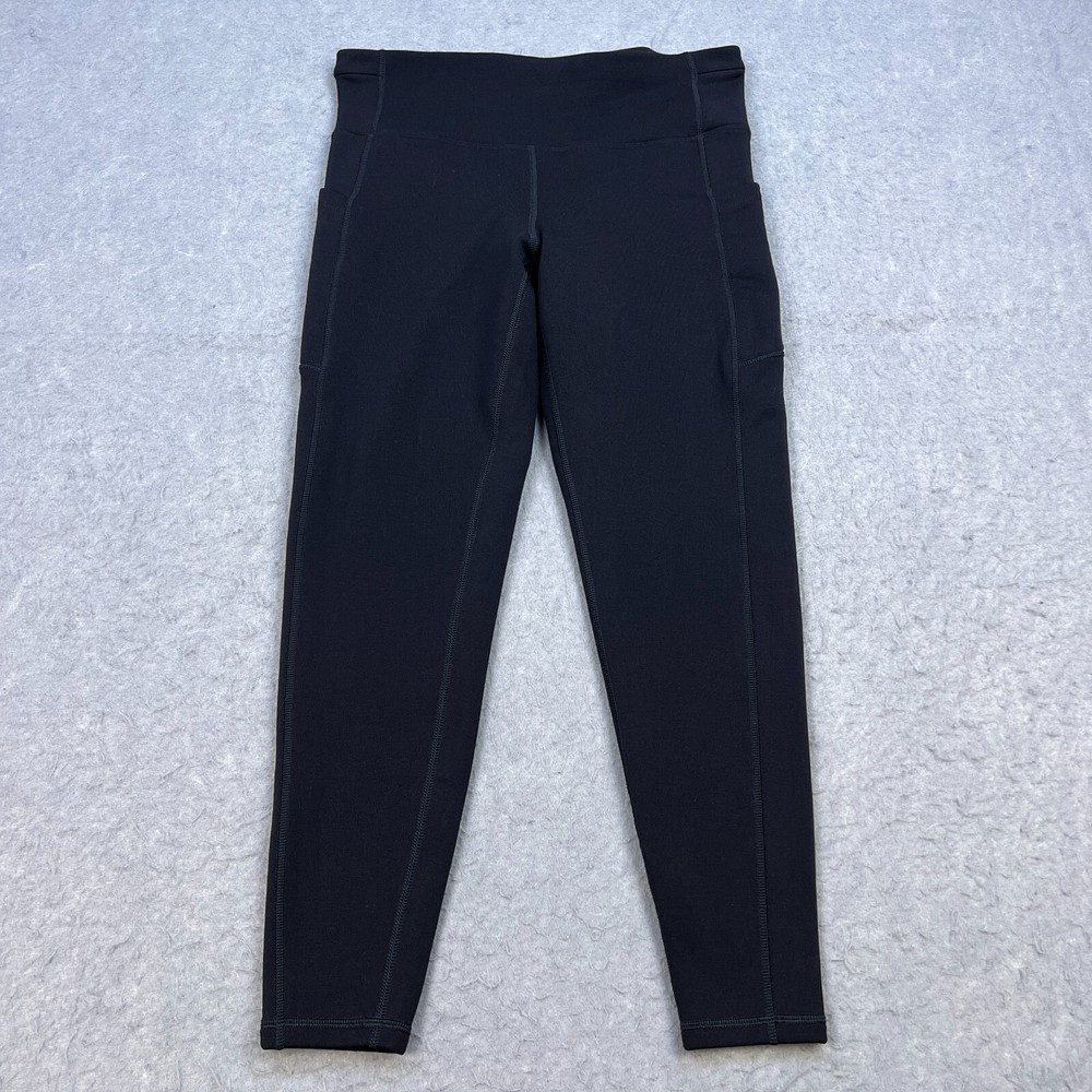 Athleta Womens Large Black Altitude Stash Tight Polartec Powerstretch Leggings