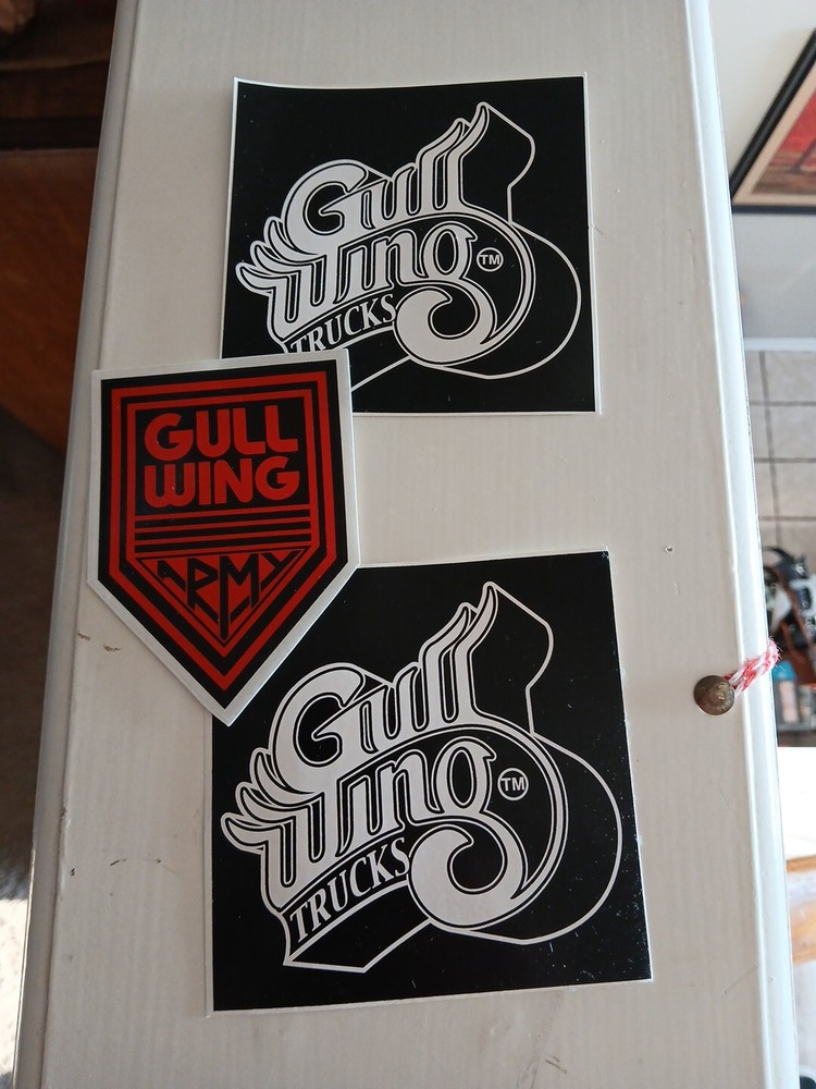 Vintage GULLWING  Skateboard STICKER Old School Skate Nos 1980S