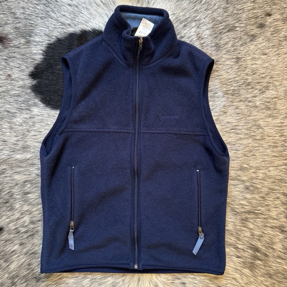 Vintage 90s Patagonia Synchilla Fleece Vest Navy Blue Full Zip Men’s Small 🧥❄️