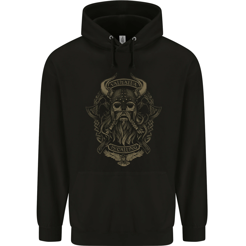 Valhalla is Calling Vikings Odin Thor Gym Mens 80% Cotton Hoodie